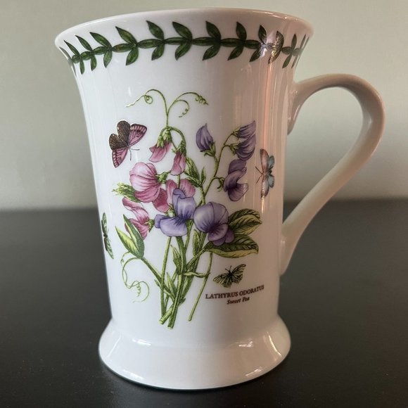Set of 2 Pimpernel Botanic Garden Sweet Pea Mug / Cup ~ Lathyrus Odoratus - Picture 2 of 6